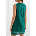 Graciosa laço verde sem mangas verão mini vestido manufatura grosso moda feminina vestuário (t0271d)